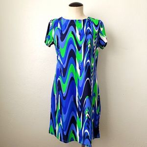 Jude Connally Geometric Short Sleeve Dress XS